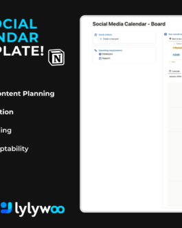 Social Media Calendar Template